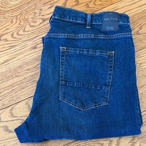 New Nautica Men's Dark Blue Relaxed Jeans